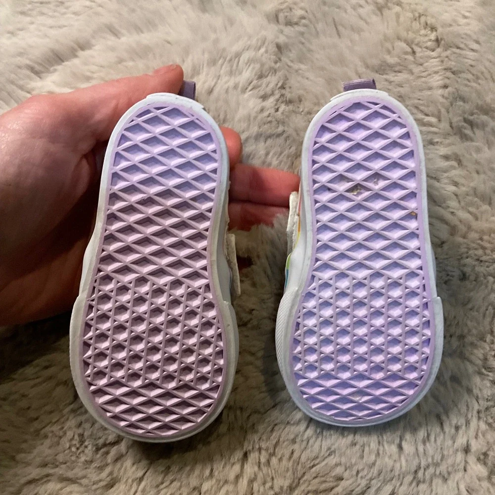 Vans Asher V‎ Unicorn Sneakers Size 4 Infant Purple